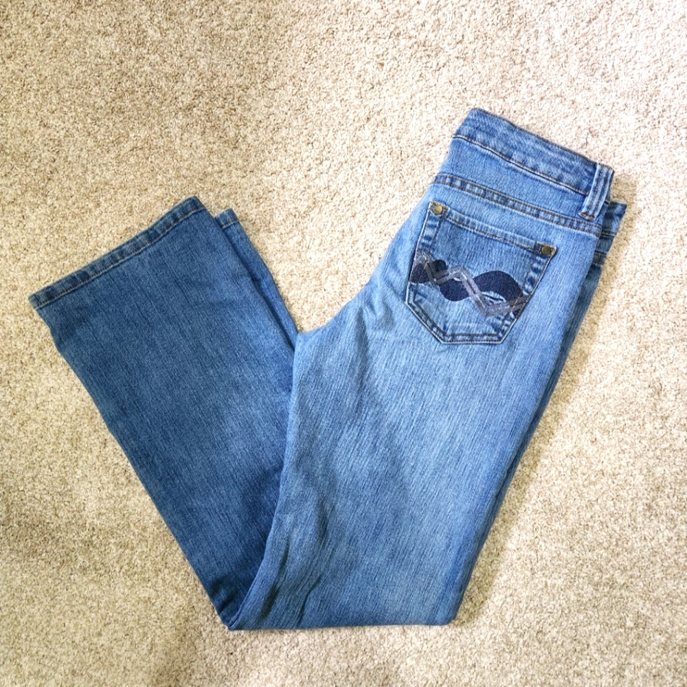 Denver Hayes boot cut blue jeans.